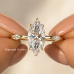 2.5 CT Marquise Lab Grown Diamond Hidden Halo Cathedral Ring