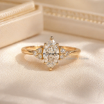 2.5 CT Marquise Lab Grown Diamond Engagement Ring, Trellis Setting, IGI Certified