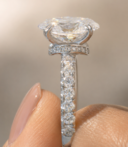 2.5 CT Oval Lab-Grown Diamond Engagement Ring – Custom Silver or Gold
