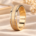 Men's Diamond Wedding Band, 0.68 TW Round Lab Grown Diamond Band, Matte Finish/Channel Setting Band, Birthday and Anniversary Gifts for Him