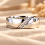 1.70 MM Round Cut Lab Grown Diamond Men's Wedding Ring, Men's Statement Ring, Comfort Fit Ring, Anniversary Gifts for Him, Engagement Ring