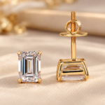2.00TCW Emerald Lab Diamond Stud Earrings,Solitaire Studs,Everyday Earrings,Gift For Women,Promise Gifts