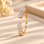 Open Gap Oval Lab Grown Diamond Band, Custom Wedding Band for Bridal Sets, Half Eternity Oval Diamond Band, Anniversary Ring for Her
