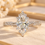 1.50CT Marquise Cut Lab Diamond Ring,Vintage Style Inspired Engagement Ring,Hidden Diamond,Wedding Ring,Handmade Ring,Promise Ring For Her