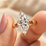 3 Carat Marquise Moissanite Solitaire Wedding Ring, Compass Prong Setting, Engagement Ring for Women, Anniversary Ring, Comfort Fit Ring