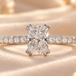IGI Certified 1.00ct Radiant Cut Lab Diamond Engagement Ring, Double Prong Set, Wedding Band, Anniversary Gifts