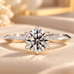 IGI Certified 1.00CT Round Brilliant Cut Lab Diamond Solitaire Wedding Ring,Knife Edge Ring, Engagement Anniversary Gift