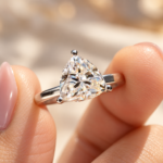Trillion Cut Moissanite Solitaire Engagement Ring, Classic Comfort Fit Wedding Ring, Anniversary Gift for Her, Handmade Ring by Diamond Vishwa