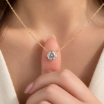 2 Ct Round Lab Grown Diamond Solitaire Pendant, IGI Certified Custom Gold Necklace